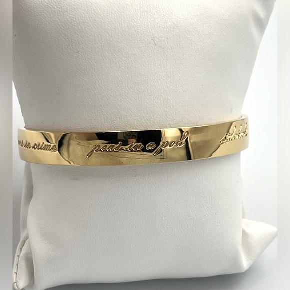 kate spade Jewelry - Kate Spade Friendship Birds of a Feather Gold Engraved Bangle 2351